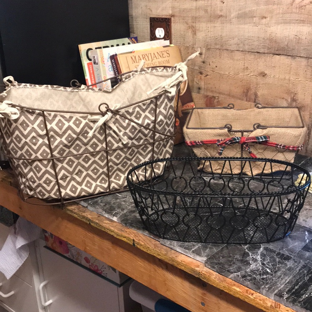 Set of 3 wire baskets